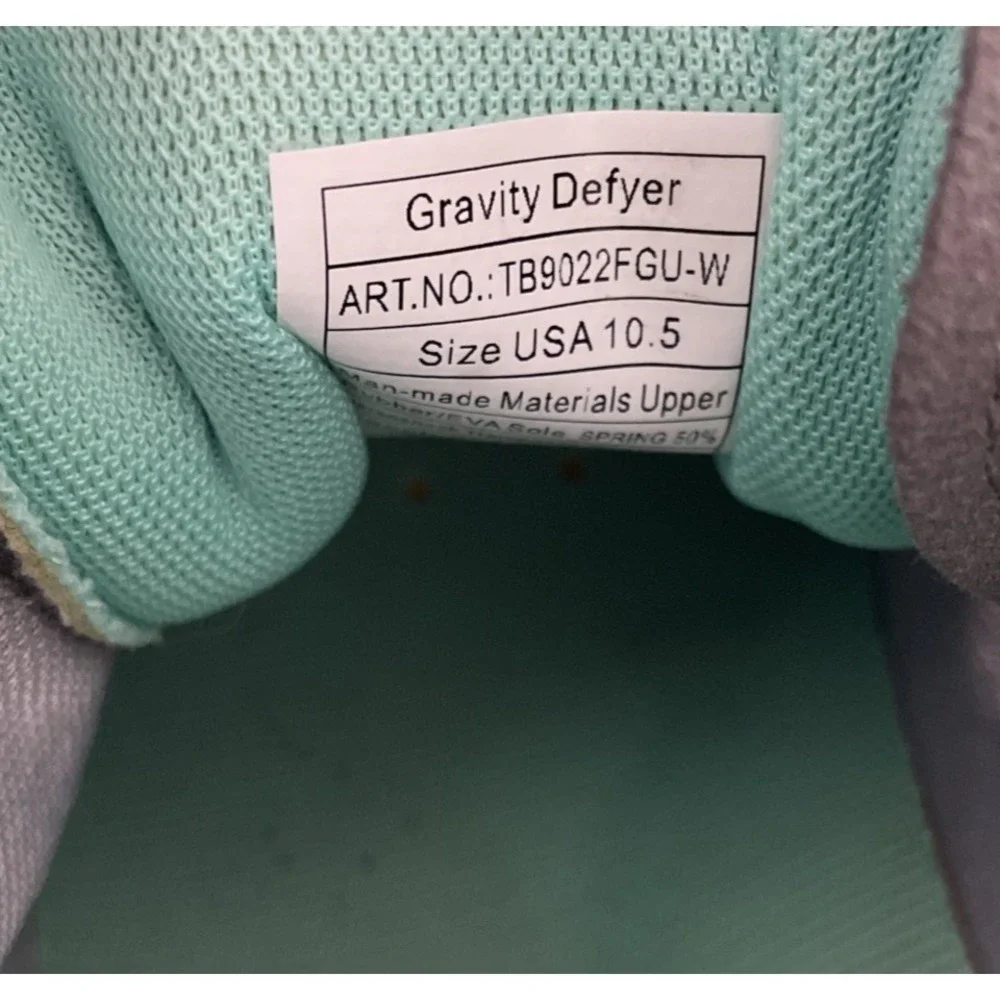 GDefy Gravity Defyer Shoes Women's 10.5 Gray Teal Veroshock Trampoline Flexnet